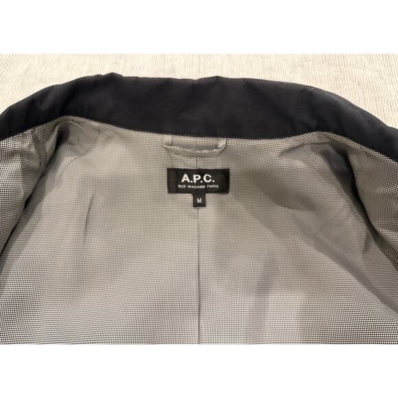A.P.C. Cotton Shirt Jacket Men's Medium Utility Chore Streetwear Black - Picture 6 of 9